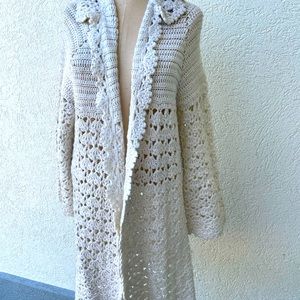 Vintage Crochet Sweater Coat